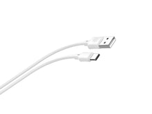 Fehér Techancy USB-A–USB-C töltőkábel 3 m