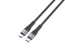 Cabo USB-C para USB-C Techancy TB1794, 60W PD, Carregamento Rapido, Transferencia de Dados, 2m, Aluminio, TPE, Preto-1