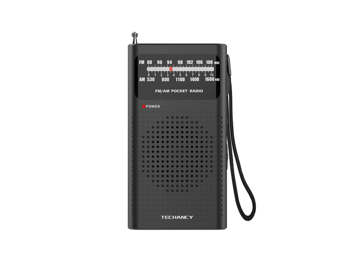Fekete Techancy MJ2924 hordozható FM/AM rádió