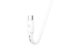 Fehér Techancy USB-A – USB-C adatkábel