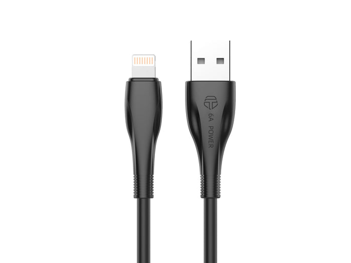 Fekete Techancy USB-A–Lightning kábel