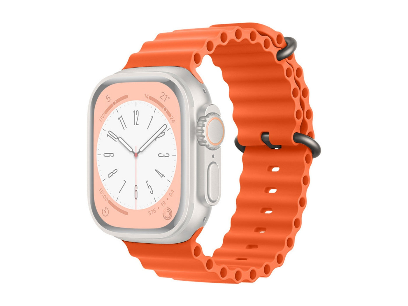 Narancssárga Techancy szilikon Apple Watch szíj
