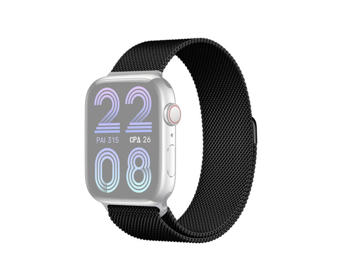 Fekete Techancy KC2123 fém Apple Watch szíj