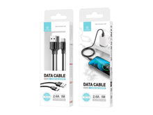 Fekete Techancy USB-A–USB-C adatkábel