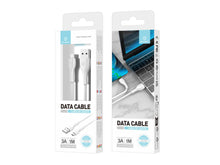Fehér Techancy Micro USB adatkábel 1 méteres hosszban