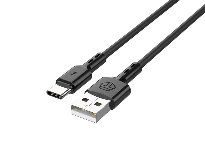 Fekete Techancy USB-A – USB-C adatkábel