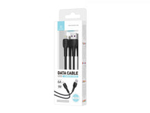 Fekete Techancy USB-A–Lightning töltő- és adatkábel