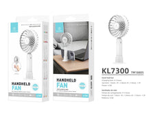 Fehér Techancy KL7300 hordozható kézi ventilátor