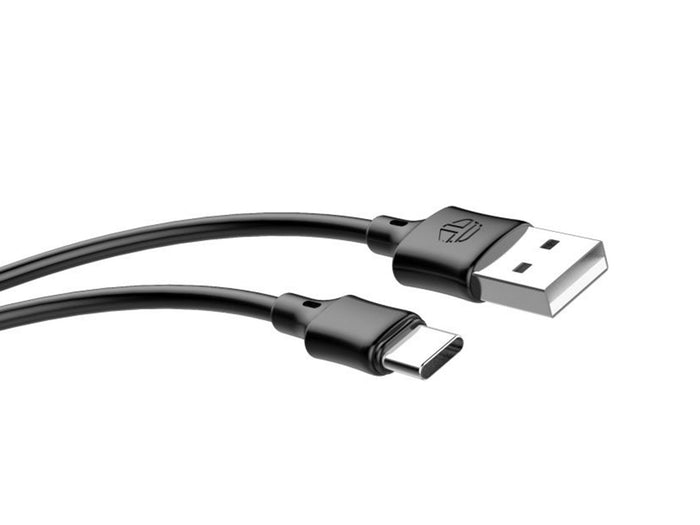 Fekete Techancy USB-A–USB-C adatkábel