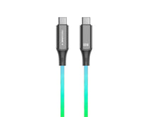 Fekete Techancy TB1799 USB-C adatkábel RGB világítással