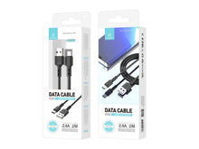 Fekete Techancy USB-A – USB-C adatkábel