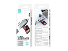 Szürke Techancy KJ8812 USB-A és USB-C kártyaolvasó