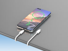 Fehér Techancy USB-C–USB-C adat- és töltőkábel
