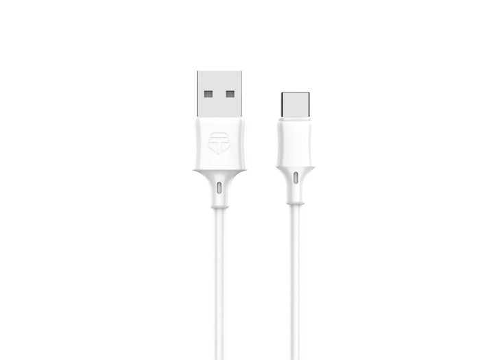 Fehér Techancy USB-A–USB-C töltőkábel 3 m