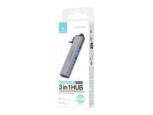 Szürke Techancy USB-C hub 3 USB-A porttal