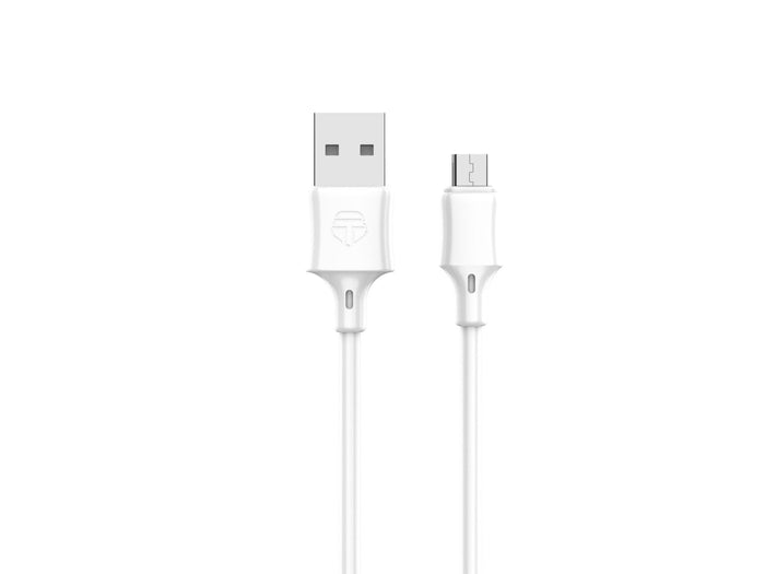 Fehér Techancy USB-A – Micro USB kábel