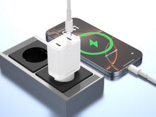 Fehér Techancy dupla USB-C hálózati töltő