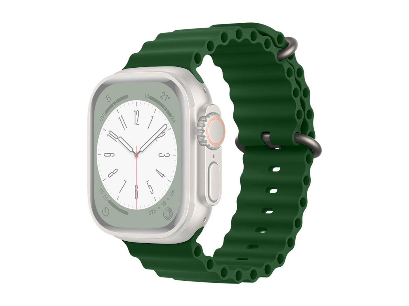 Zöld Techancy szilikon óraszíj Apple Watchhoz