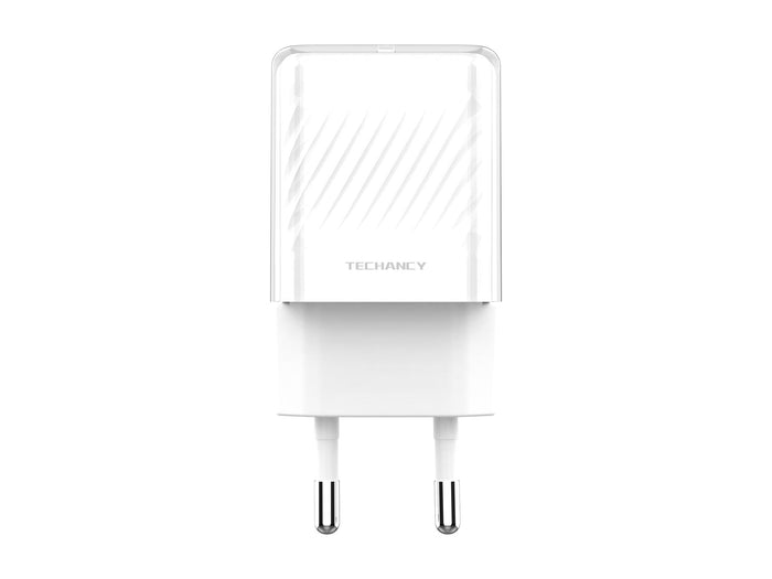 Fehér Techancy TA2815 USB-C hálózati gyorstöltő