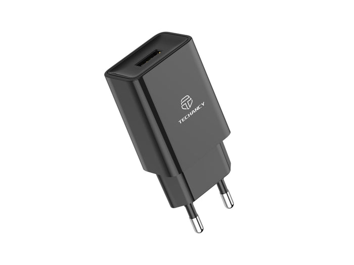 Fekete Techancy TA2771 USB-A hálózati töltő