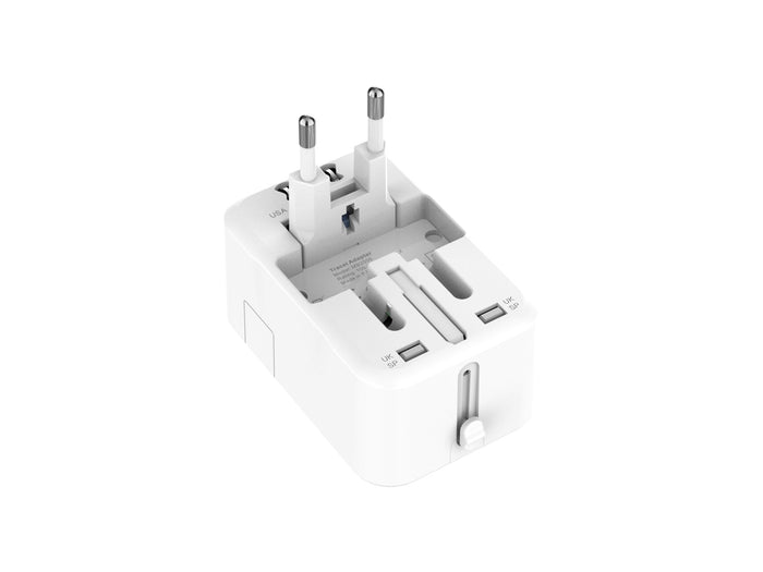 Fehér Techancy MB2500 univerzális utazóadapter