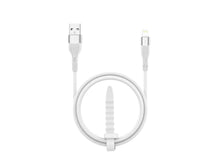 Fehér Techancy USB-A–Lightning adat- és töltőkábel