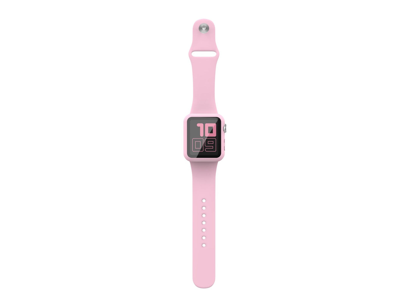 Rózsaszín Techancy szilikon óraszíj kijelzővédővel Apple Watch 38 mm-hez