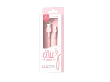 Rózsaszín Techancy USB-A–Lightning kábel