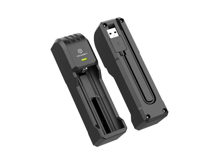 Fekete Techancy MM5421 USB-s akkumulátortöltő