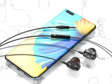 Fekete Techancy TD8050 vezetékes in-ear fülhallgató mikrofonnal