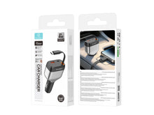 Carregador de Isqueiro para Carro Techancy TC6516, 84W PD, 3 Portas, Cabo USB-C Retratil de 80cm, USB-A, Preto e Prateado-4