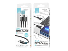 Fekete Techancy USB-A–Lightning adatkábel