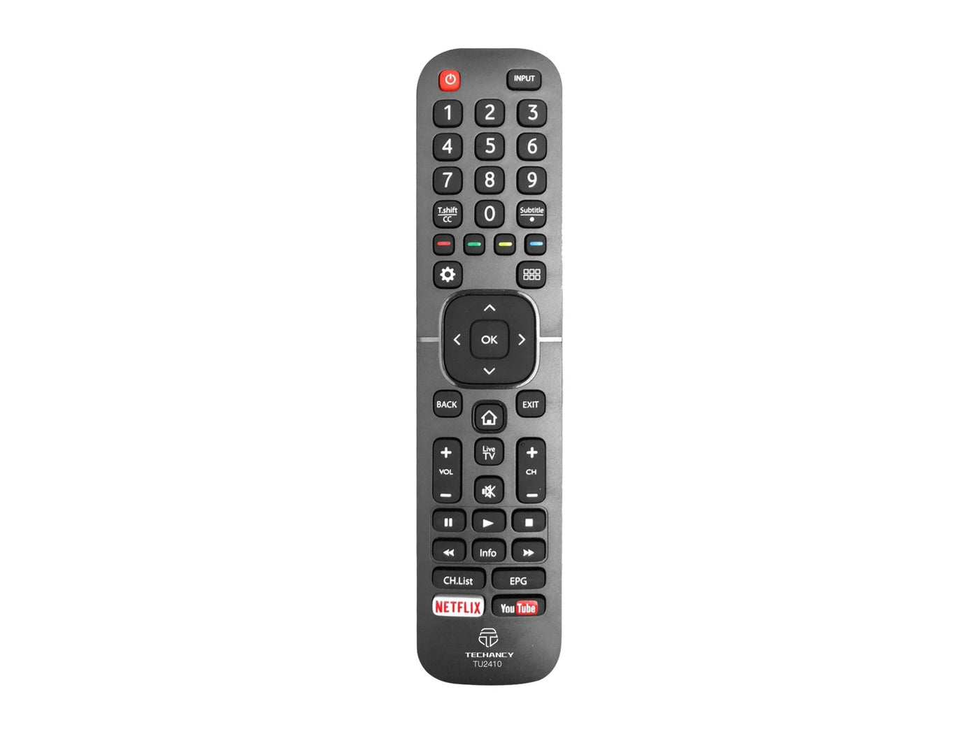 Fekete Techancy TU2410 távirányító Hisense televíziókhoz