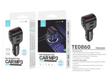 Fekete Techancy TE0860 autós Bluetooth FM transmitter