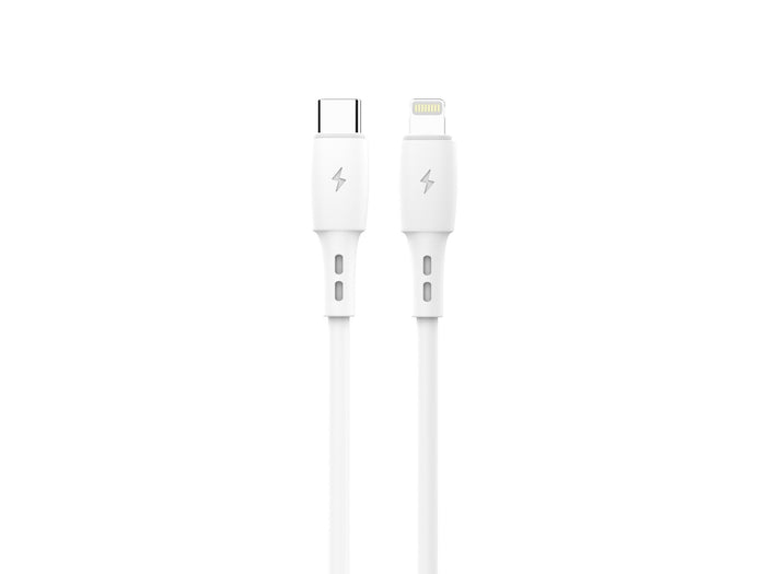 Techancy Cabo De Dados USB C to Lightning Branco TB1778, Carregamento Pd30W, 30cm Adequado Para Utilização Com Power Bank-0