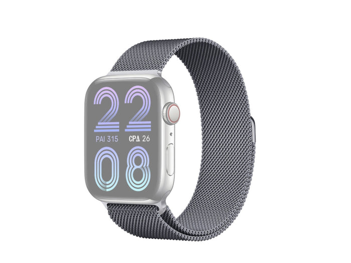 Szürke Techancy KC2123 mágneses fémszíj Apple Watch 49 mm-hez