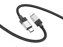 Fekete Techancy USB-C–Lightning kábel