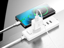 Fehér Techancy USB-A töltő USB-C kábellel
