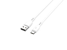 Fehér Techancy USB-A – USB-C adatkábel