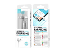 Fehér Techancy TD8044 vezetékes fülhallgató mikrofonnal