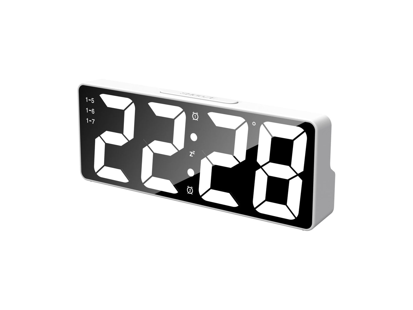 Fehér Techancy MC1500 LED ébresztőóra