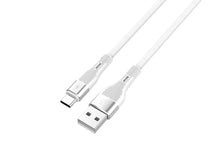 Fehér Techancy USB-A – USB-C adatkábel