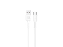 Fehér Techancy USB-A–USB-C adatkábel