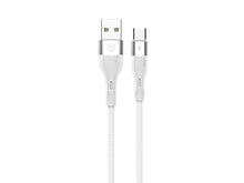 Fehér Techancy USB-A – USB-C adatkábel