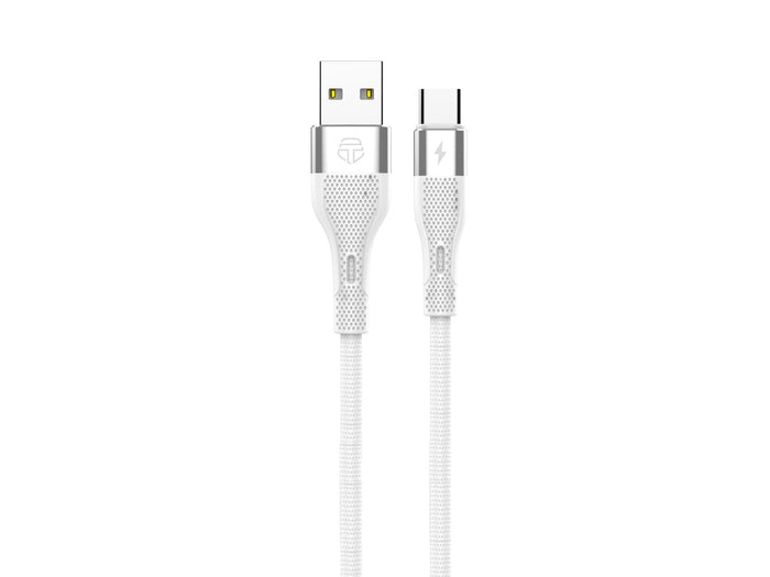 Fehér Techancy USB-A – USB-C adatkábel