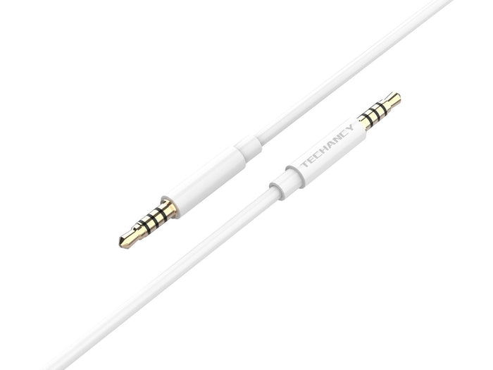 Fehér Techancy 3,5 mm-es audiokábel