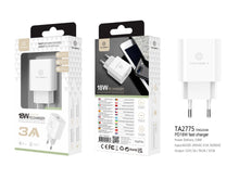 Fehér Techancy TA2775 USB-C hálózati töltő