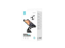 Fekete Techancy autós telefon- és tablettartó tapadókoronggal