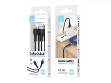Fekete Techancy USB-A–Lightning töltő- és adatkábel