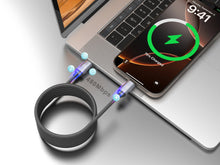 Fekete Techancy TB1802 mágneses USB-C kábel